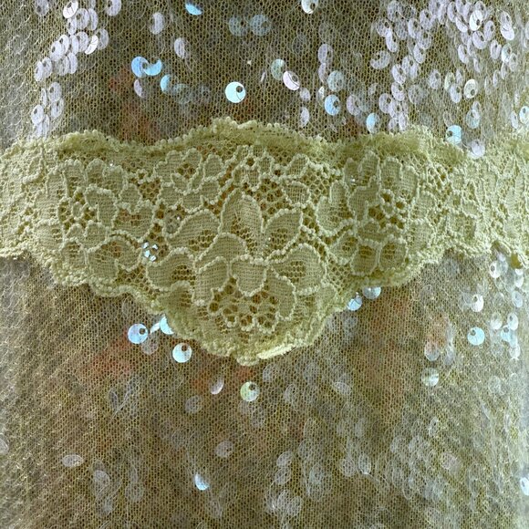 Victoria's Secret Sequin Spaghetti Straps Shimmer Mini Slip Dress - Picture 7 of 11